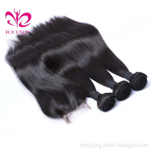 straight with closure hair extension brazilian human,bone straight raw hair vendor,9a brazilian human hair factory in thailand